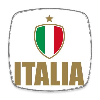Italie | Italia - Magnet carré - blanc - Devant