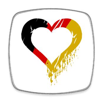 A heart for Germany - Square fridge magnet - white - Front