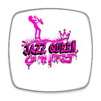 Graffiti de Jazz Queen - Magnet carré - blanc - Devant
