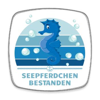 Seepferdchen bestanden Kampfschwimmer Bademeister - Viereckiger Kühlschrankmagnet - Weiß - Vorne