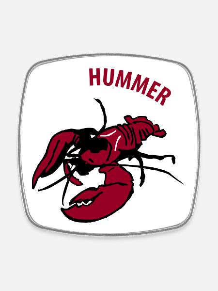 Lobster - Square fridge magnet - white