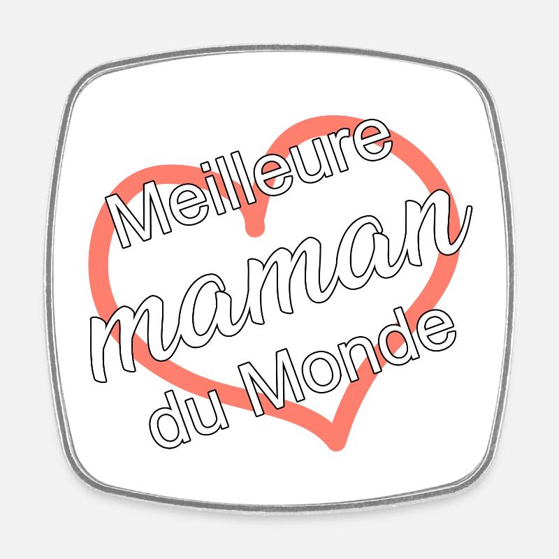 Meilleure Maman du Monde - Magnet carré - blanc
