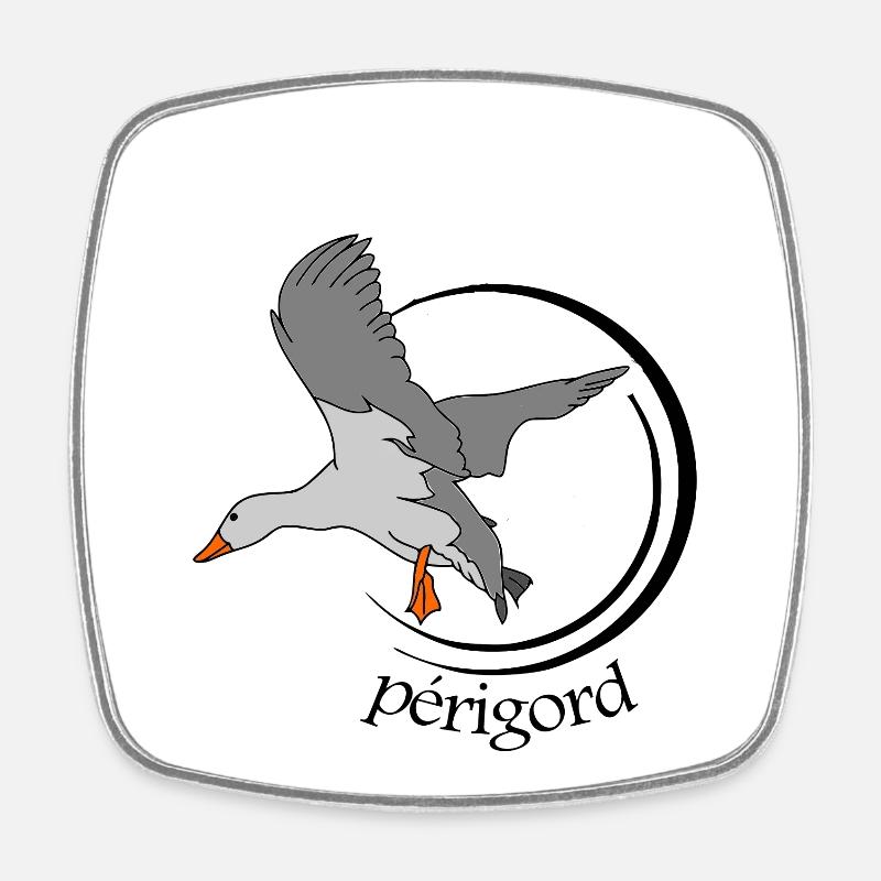 Périgord - Magnet carré - blanc