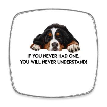 Berner Sennenhund - Viereckiger Kühlschrankmagnet - Weiß - Vorne