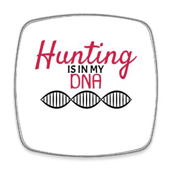 Die Jagd liegt in meiner DNA - Viereckiger Kühlschrankmagnet - Weiß - Vorne