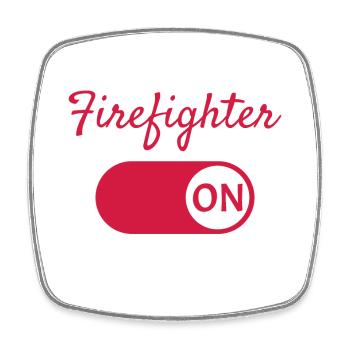 Fire brigade - Square fridge magnet - white - Front