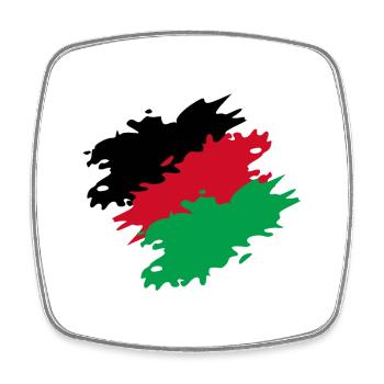 Malawi Farben Flagge Fahne Bürste - Viereckiger Kühlschrankmagnet - Weiß - Vorne