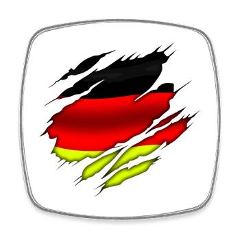 ALEMANIA - Germany - Deutschland - Square fridge magnet - white - Front