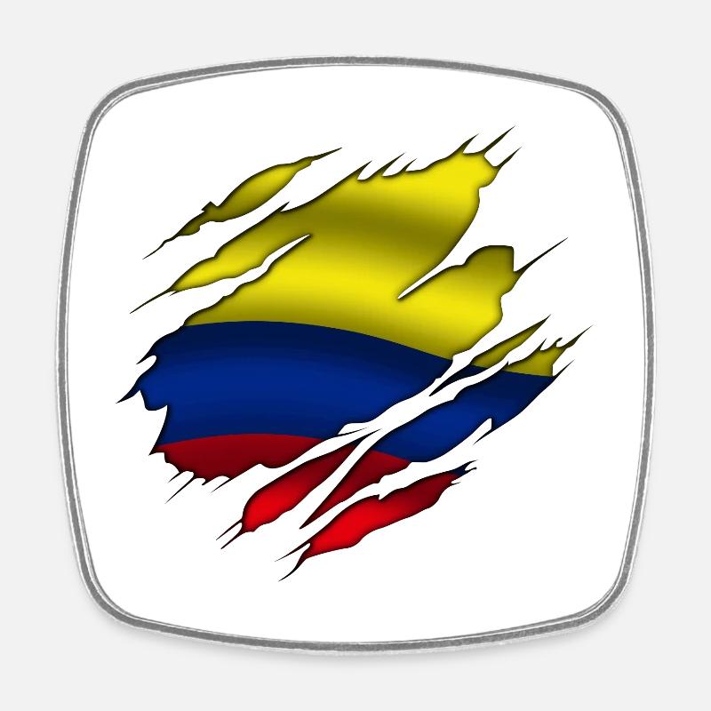 Colombie - Magnet carré - blanc