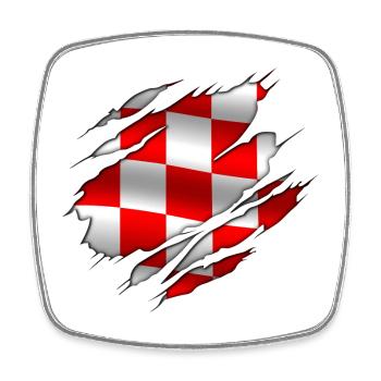 Kroatien - Kroatien - Viereckiger Kühlschrankmagnet - Weiß - Vorne