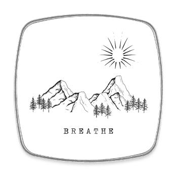 Berglandschaft - Mointain Landscape - Viereckiger Kühlschrankmagnet - Weiß - Vorne