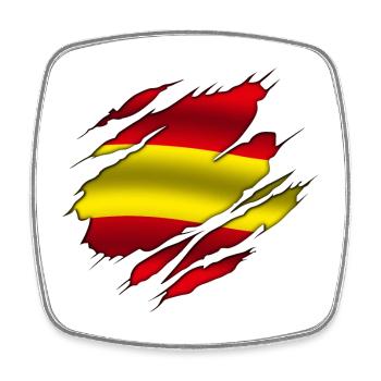 Spanien - Spanien - Spanien - Zerrissenes Design - Viereckiger Kühlschrankmagnet - Weiß - Vorne