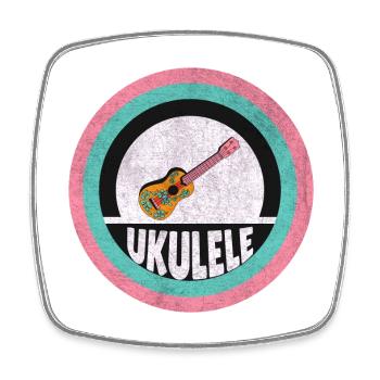 Hawaii Vintage Ukulele - Square fridge magnet - white - Front