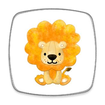 petit lion bébé mignon pour les enfants - Magnet carré - blanc - Devant