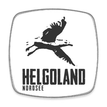 Helgoland Nordsee Insel Motiv Möwe - Viereckiger Kühlschrankmagnet - Weiß - Vorne