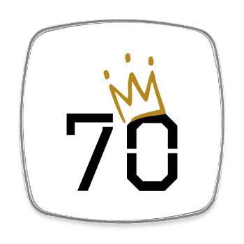 70th birthday - Square fridge magnet - white - Front