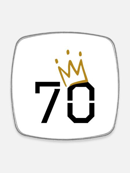 70 Geburtstag - Viereckiger Kühlschrankmagnet - Weiß