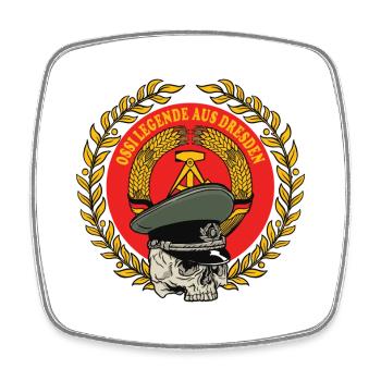 Ossi Legende aus Dresden DDR Design - Viereckiger Kühlschrankmagnet - Weiß - Vorne