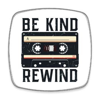 Be Kind Rewind Vhs 80S 90S Nostalgia - Square fridge magnet - white - Front