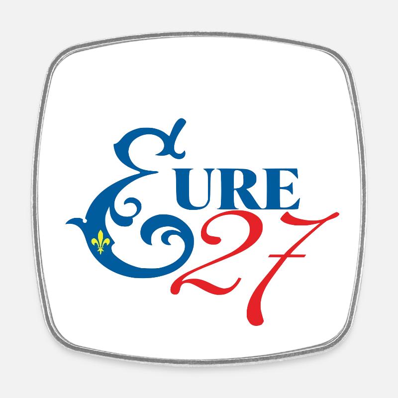 Eure - Magnet carré - blanc