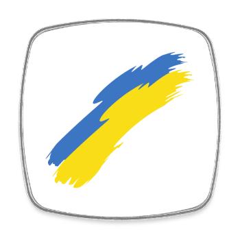Ukraine - Magnet carré - blanc - Devant