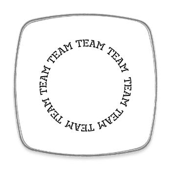 Team Circle Icon - Square fridge magnet - white - Front