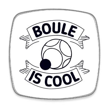 Boule is cool game Petanque Boules Boule ball - Square fridge magnet - white - Front