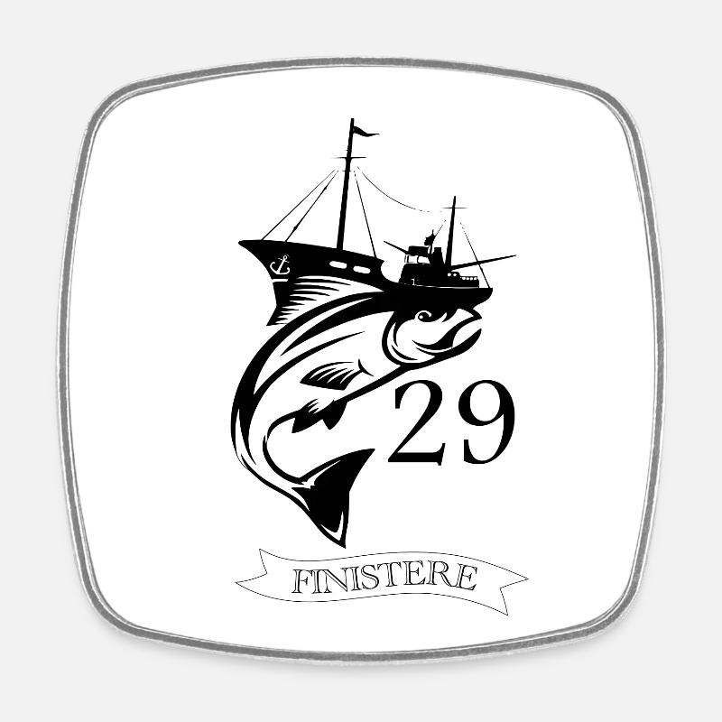 Finistère - Magnet carré - blanc