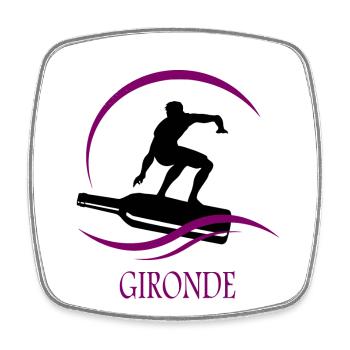 Gironde - Viereckiger Kühlschrankmagnet - Weiß - Vorne