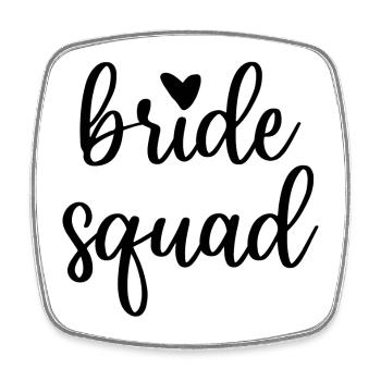 Bride Squad with Heart JGA Bachelorette - Square fridge magnet - white - Front