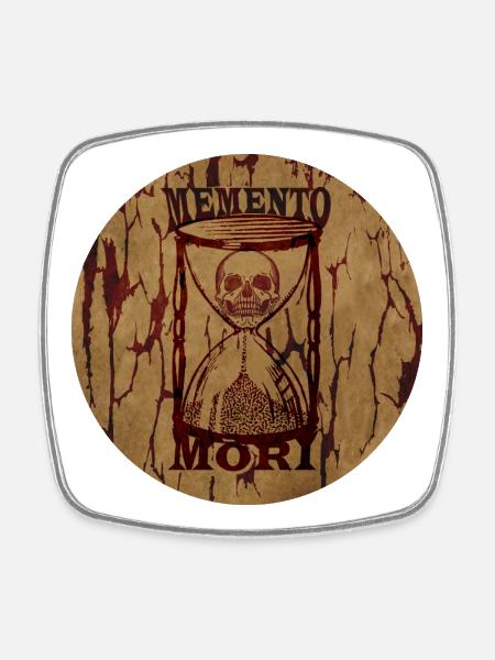 Memento Mori - Magnet carré - blanc