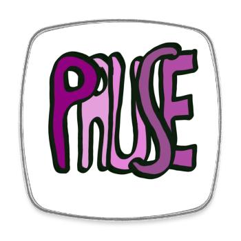 Schriftzug Pause - Viereckiger Kühlschrankmagnet - Weiß - Vorne