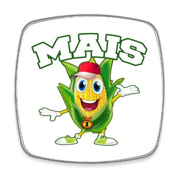 Mais maiskolben popcorn verkauf stand motiv - Viereckiger Kühlschrankmagnet - Weiß - Vorne