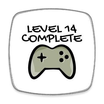 14e anniversaire - Gamer 14 - 14 ans cadeau - Magnet carré - blanc - Devant