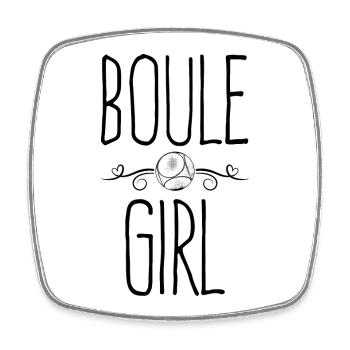 Boule Girl Boule Ball Outfit Boule Player Bouler - Square fridge magnet - white - Front
