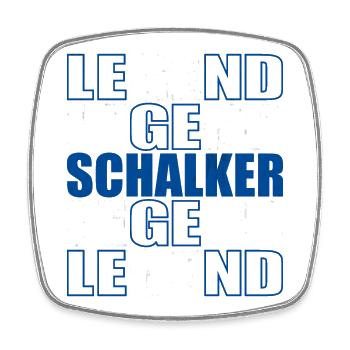 Schalker Legend | Gelsenkirchen Schalke Geschenk - Viereckiger Kühlschrankmagnet - Weiß - Vorne