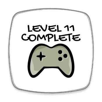 11ème anniversaire - Gamer 11 - 11 ans Cadeau - Magnet carré - blanc - Devant