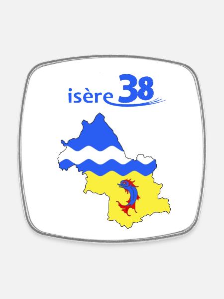 Isère - Magnet carré - blanc