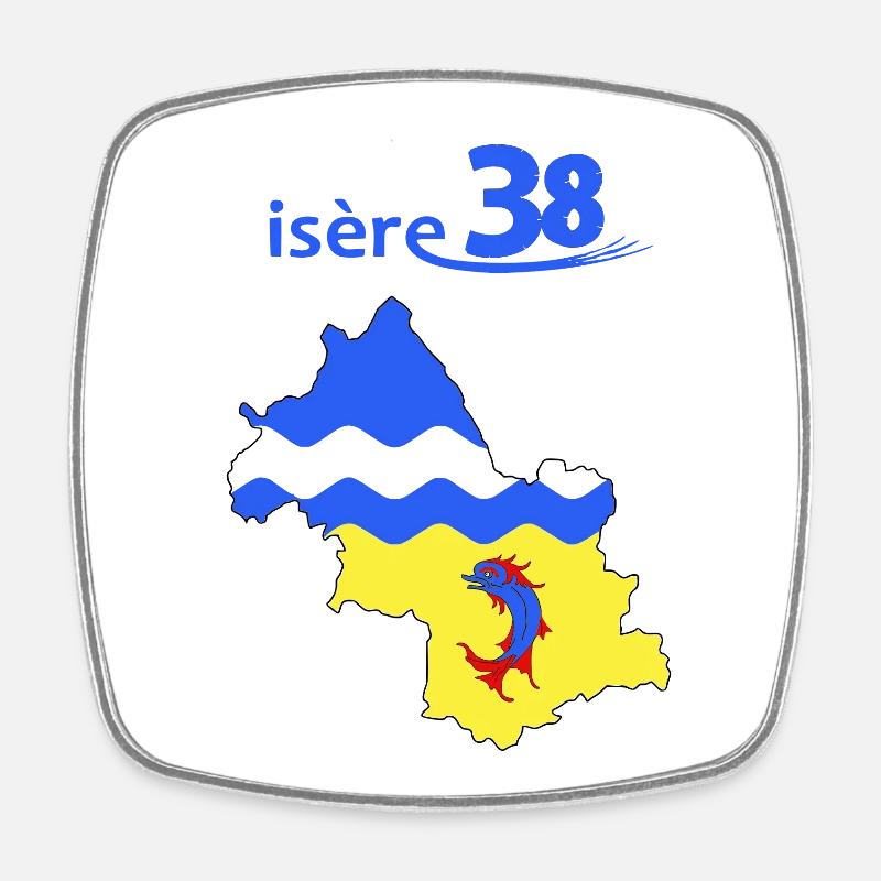 Isère - Magnet carré - blanc