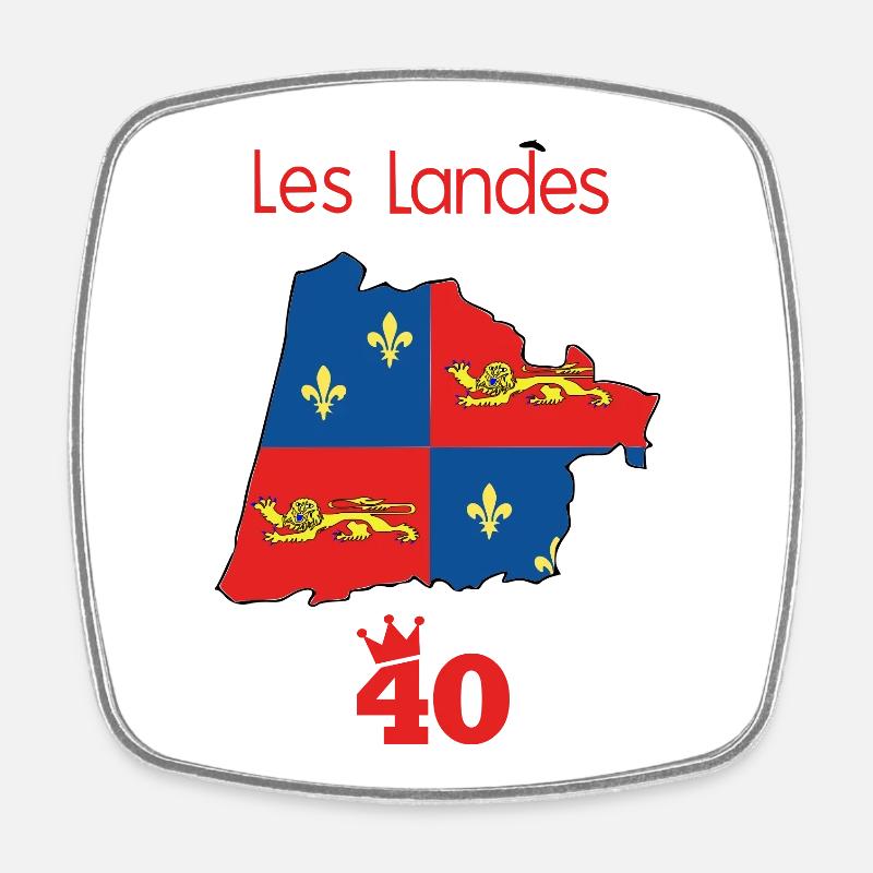 Les Landes - Magnet carré - blanc