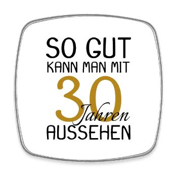 30 Geburtstag - Viereckiger Kühlschrankmagnet - Weiß - Vorne