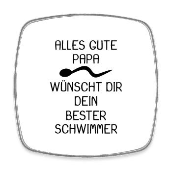 Alles gute Papa Vater Geburtstag - Viereckiger Kühlschrankmagnet - Weiß - Vorne
