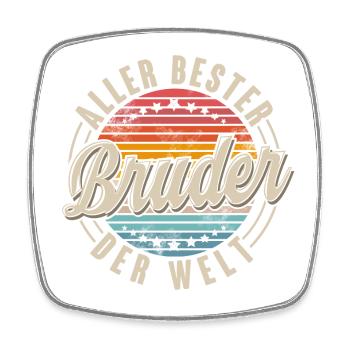 Aller Bester Bruder Der Welt. - Viereckiger Kühlschrankmagnet - Weiß - Vorne