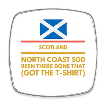 North Coast 500 Écosse - Magnet carré - blanc - Devant