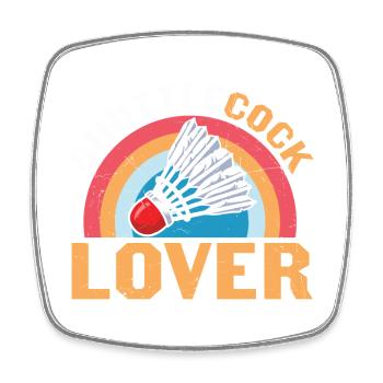 Badminton Humor Federball Liebhaber - Viereckiger Kühlschrankmagnet - Weiß - Vorne
