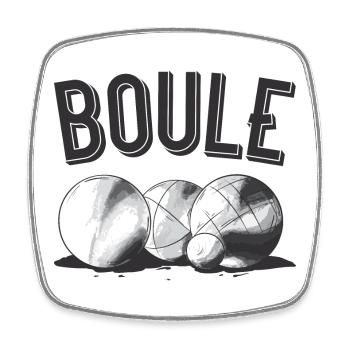Boules de boules pour les joueurs de pétanque boulen - Magnet carré - blanc - Devant