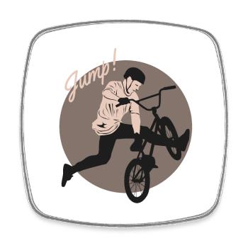 Drôle de vélo Vélo Citation Typographie - Magnet carré - blanc - Devant