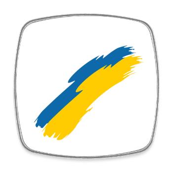 Drapeau des îles Canaries - Magnet carré - blanc - Devant