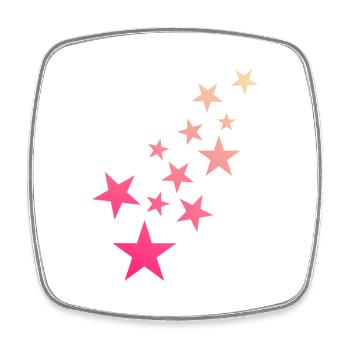 Star Star Pattern Ciel étoilé - Magnet carré - blanc - Devant