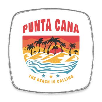Conception de plage de Punta Cana - Magnet carré - blanc - Devant
